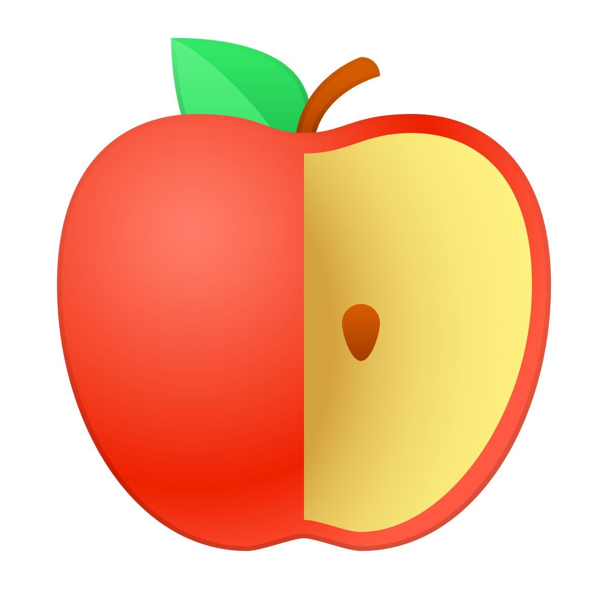 skeuomorphism style pomme icon