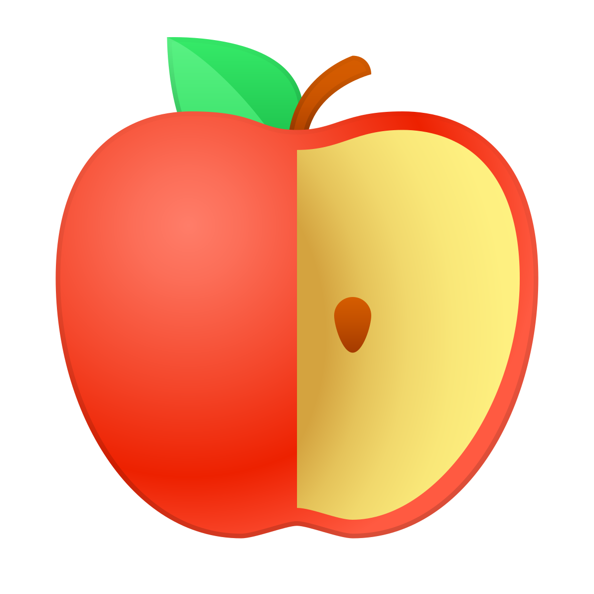 skeuomorphism style apple icon