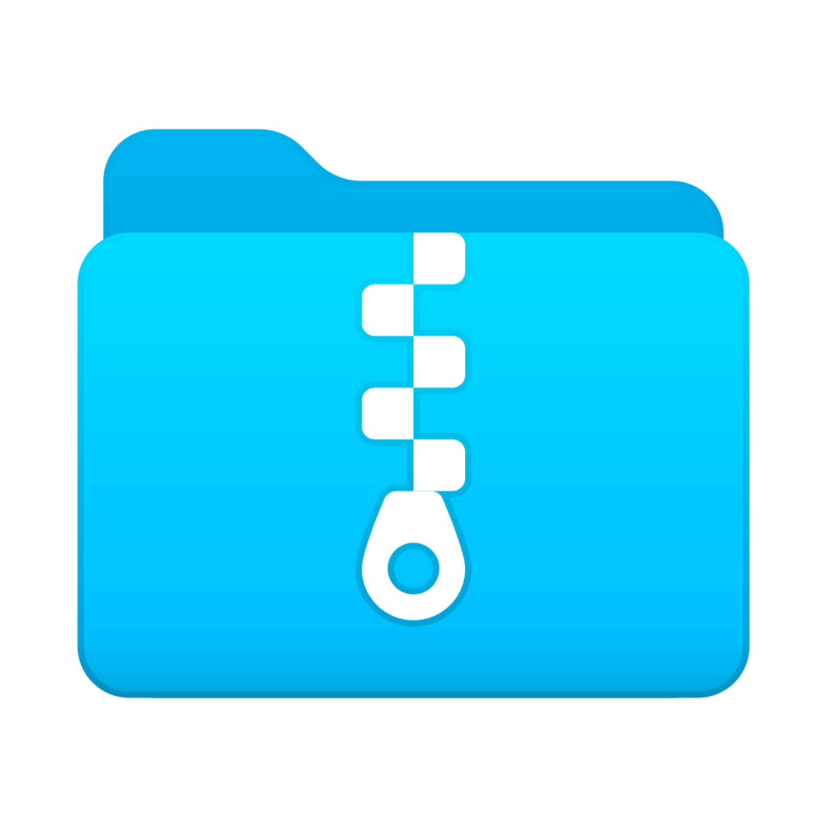 skeuomorphism style archive folder icon