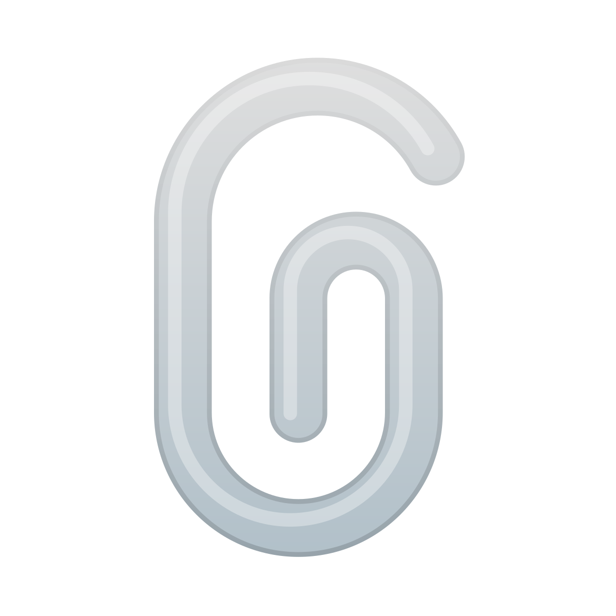 skeuomorphism style attach icon