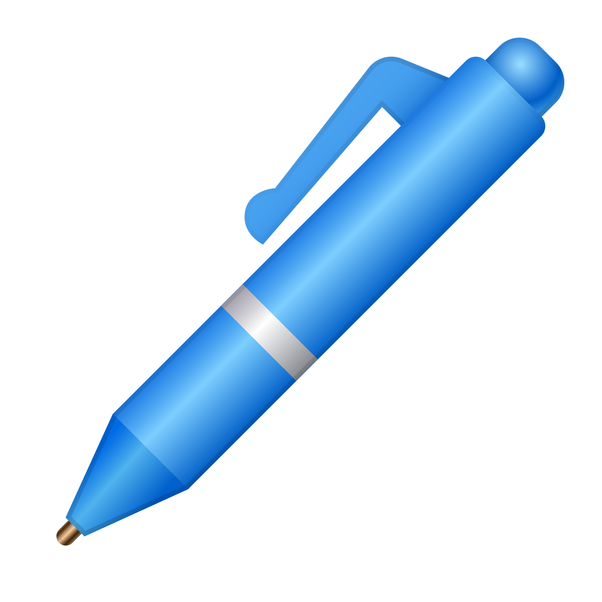 skeuomorphism style ball point pen icon