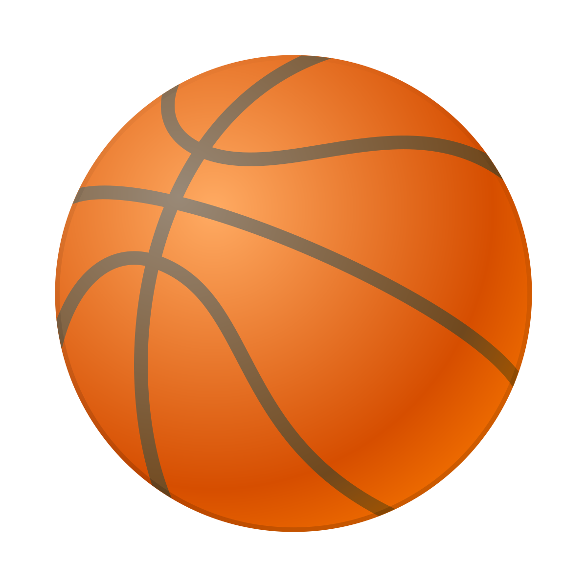 skeuomorphism style basketball icon