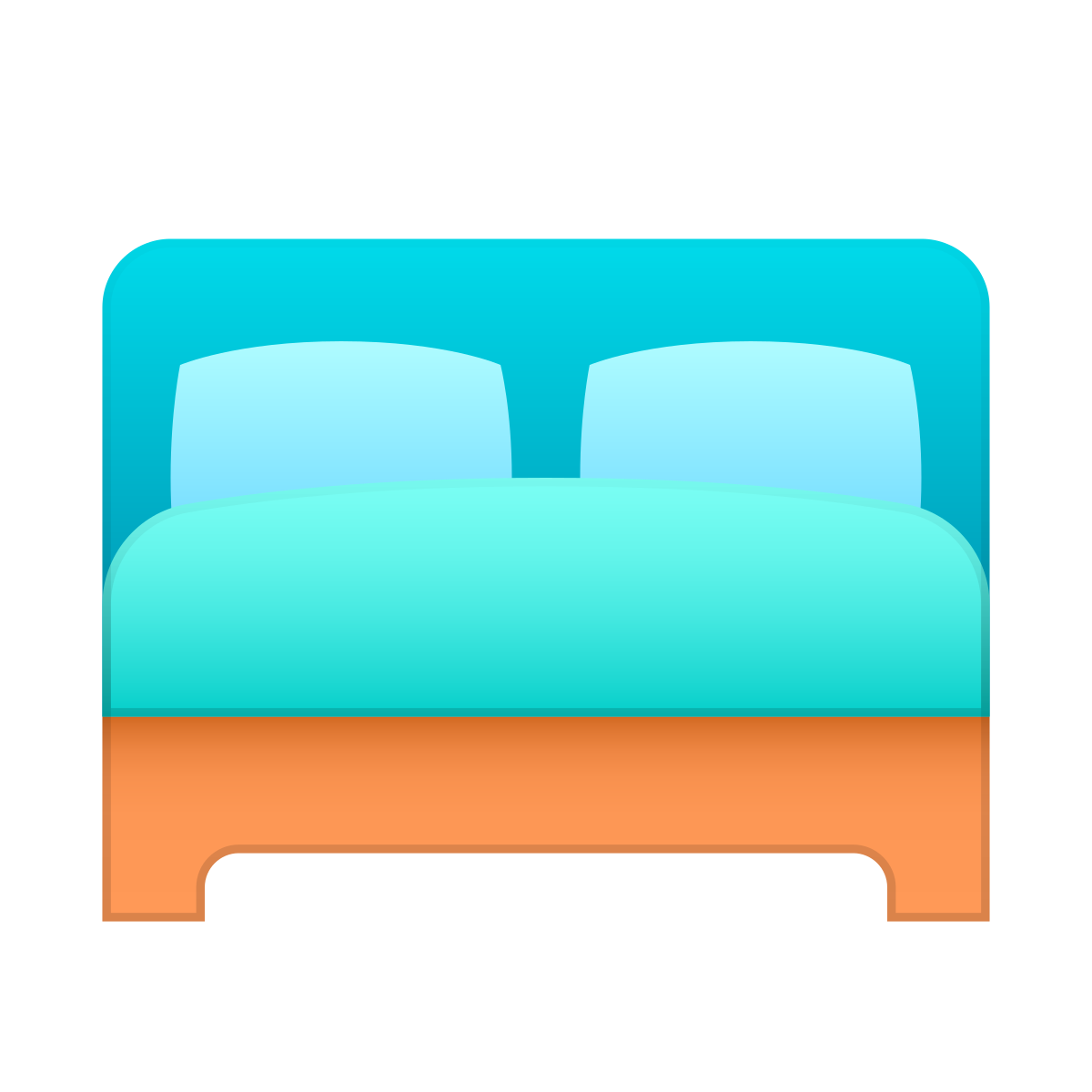 skeuomorphism style bed icon