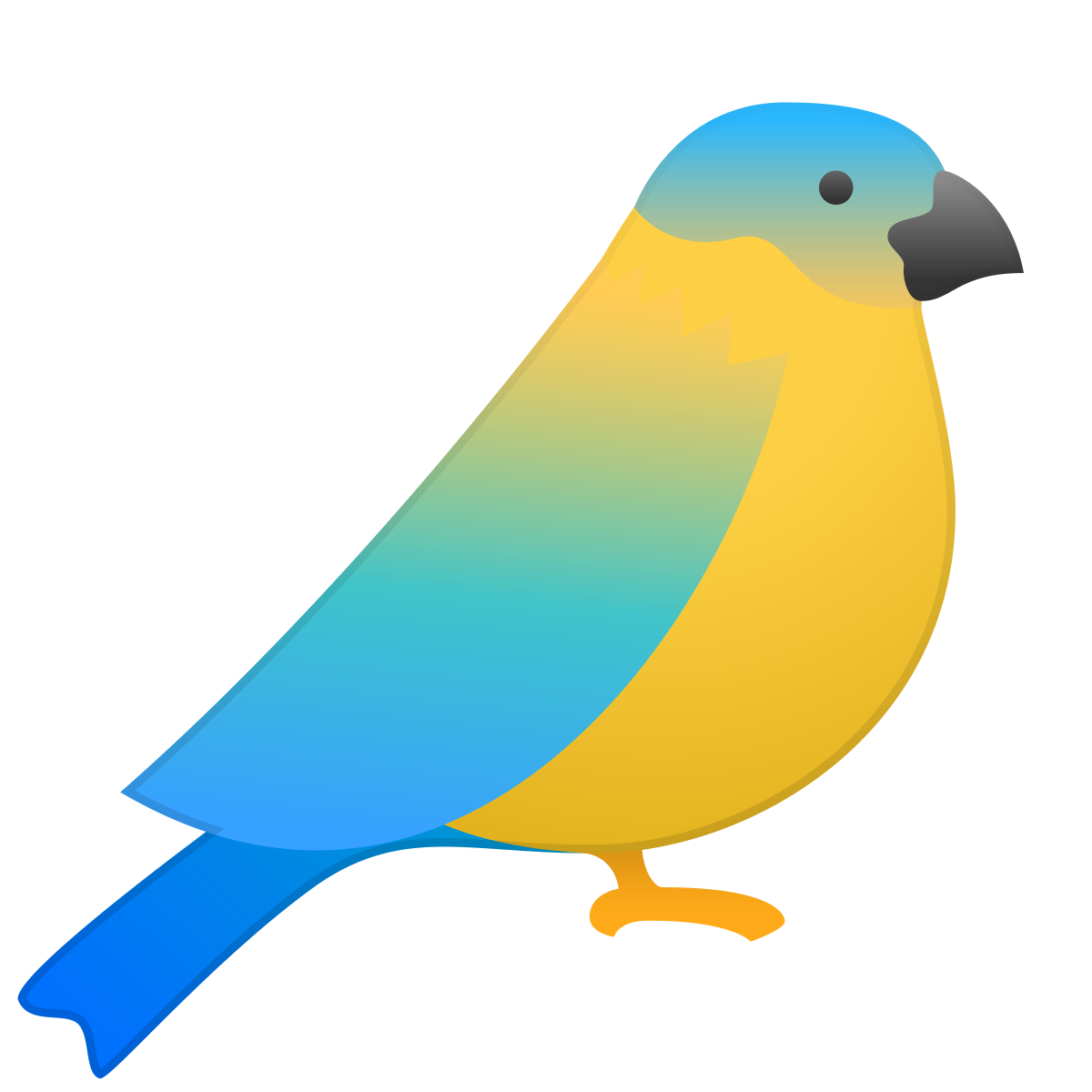 skeuomorphism style bird icon