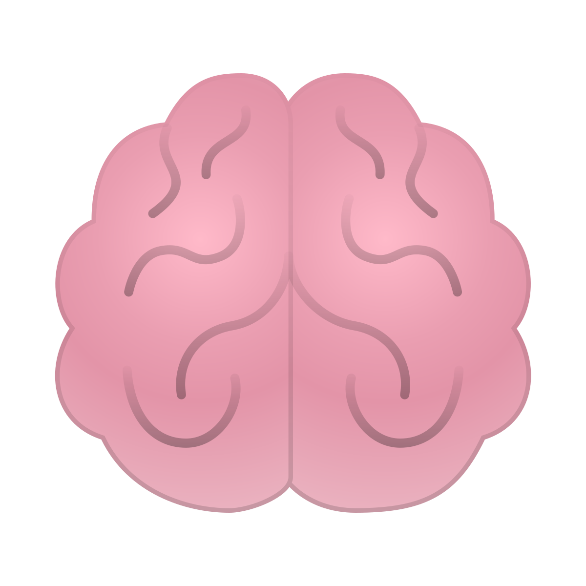 skeuomorphism style brain icon