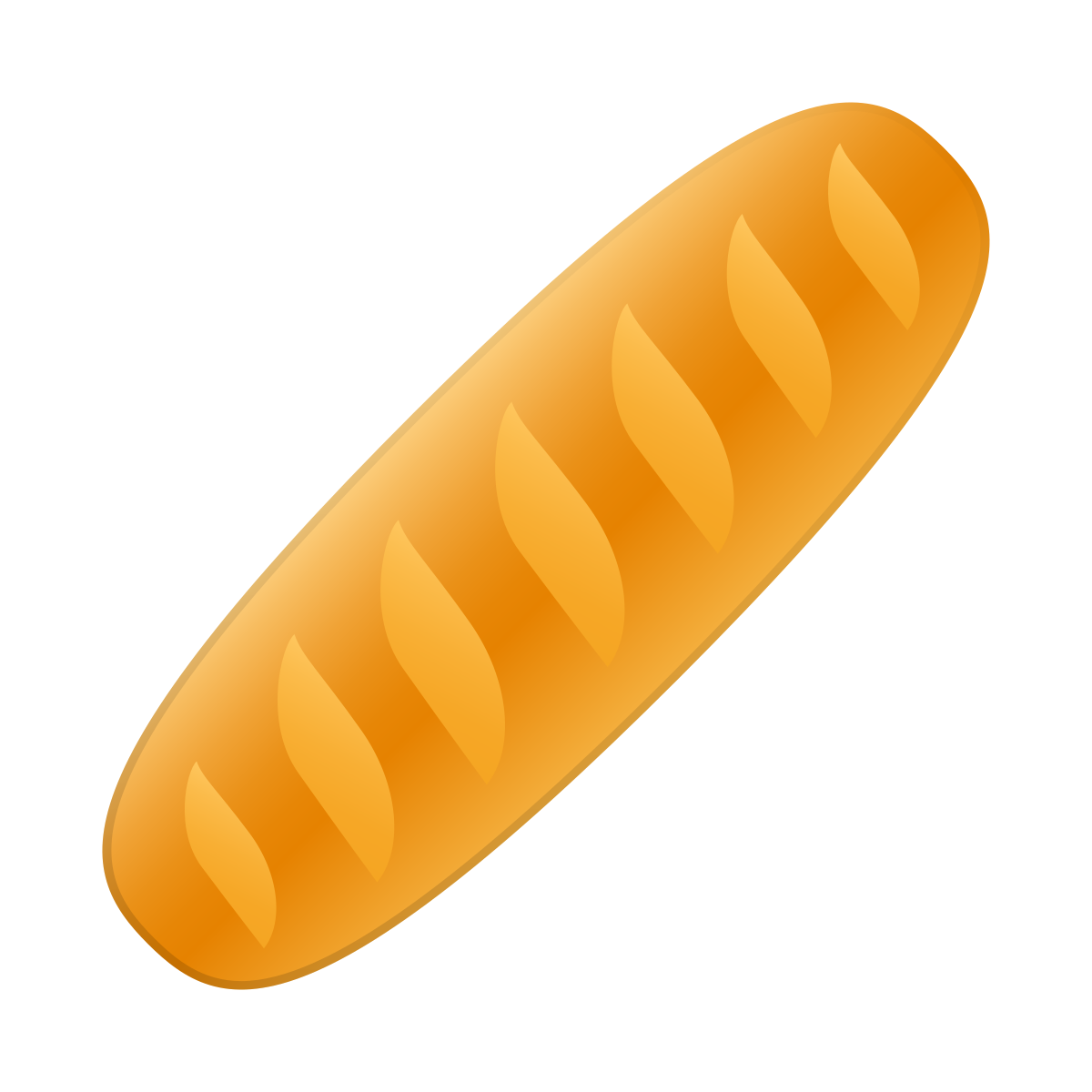 skeuomorphism style bread icon