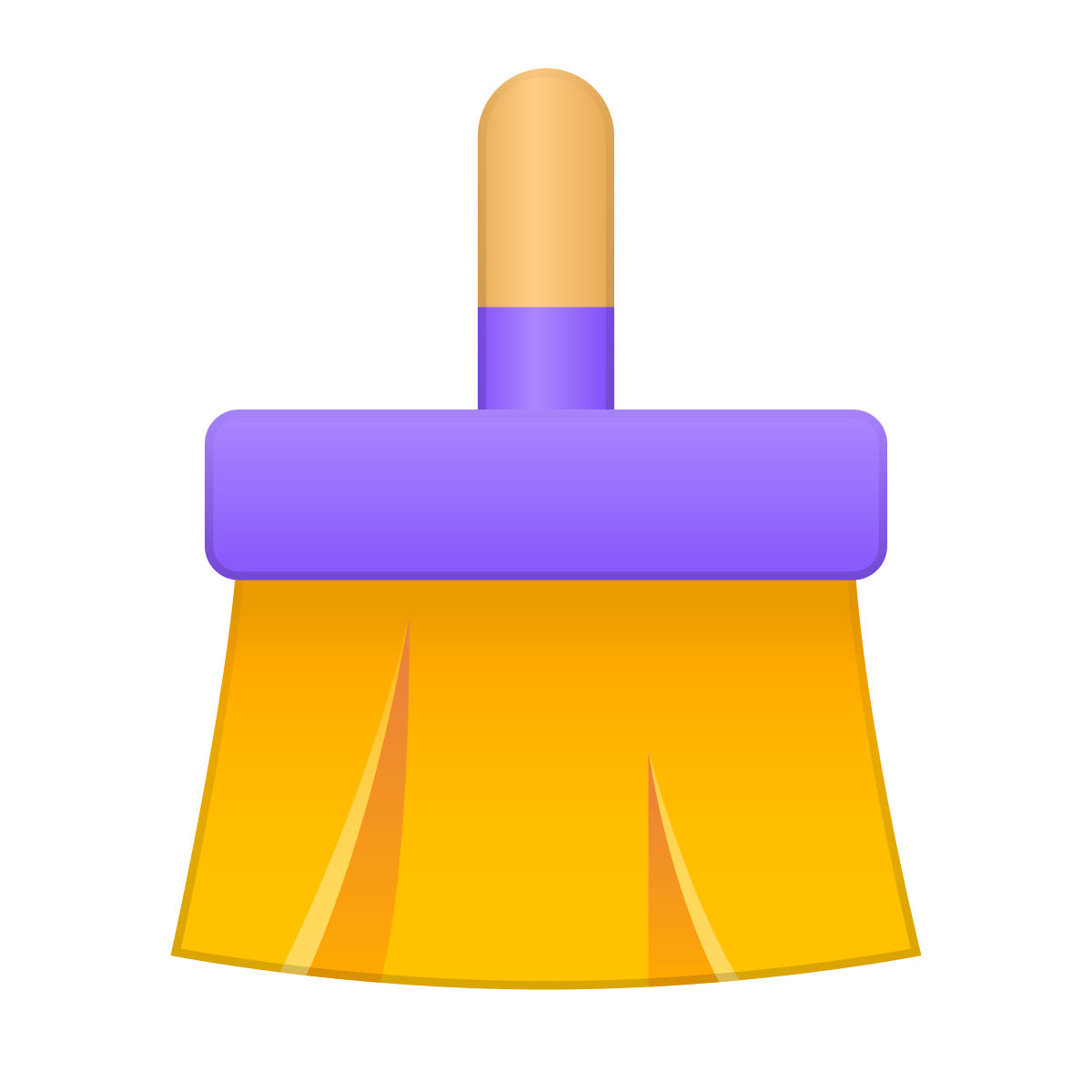 skeuomorphism style broom icon