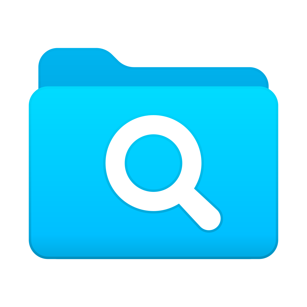 skeuomorphism style browse folder icon