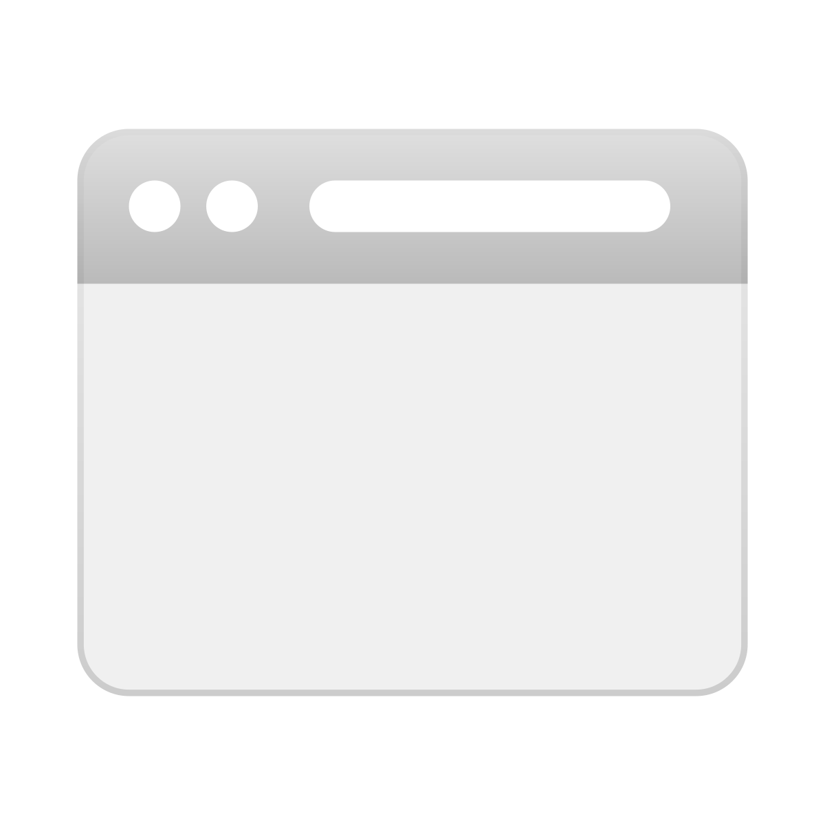 skeuomorphism style browser window icon