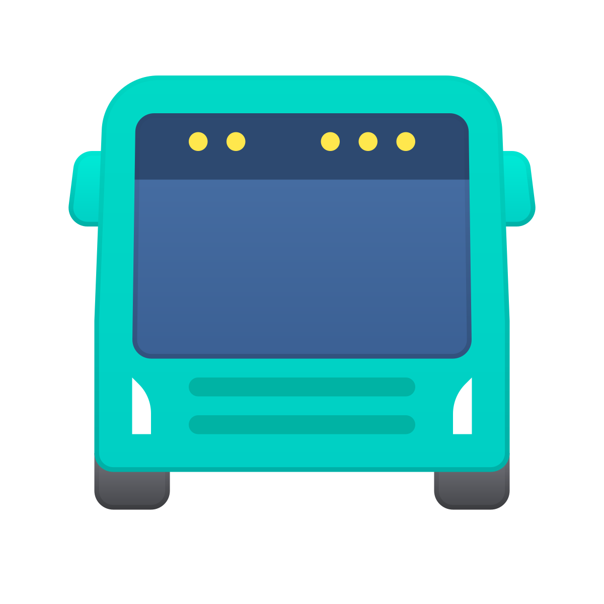 skeuomorphism style bus icon