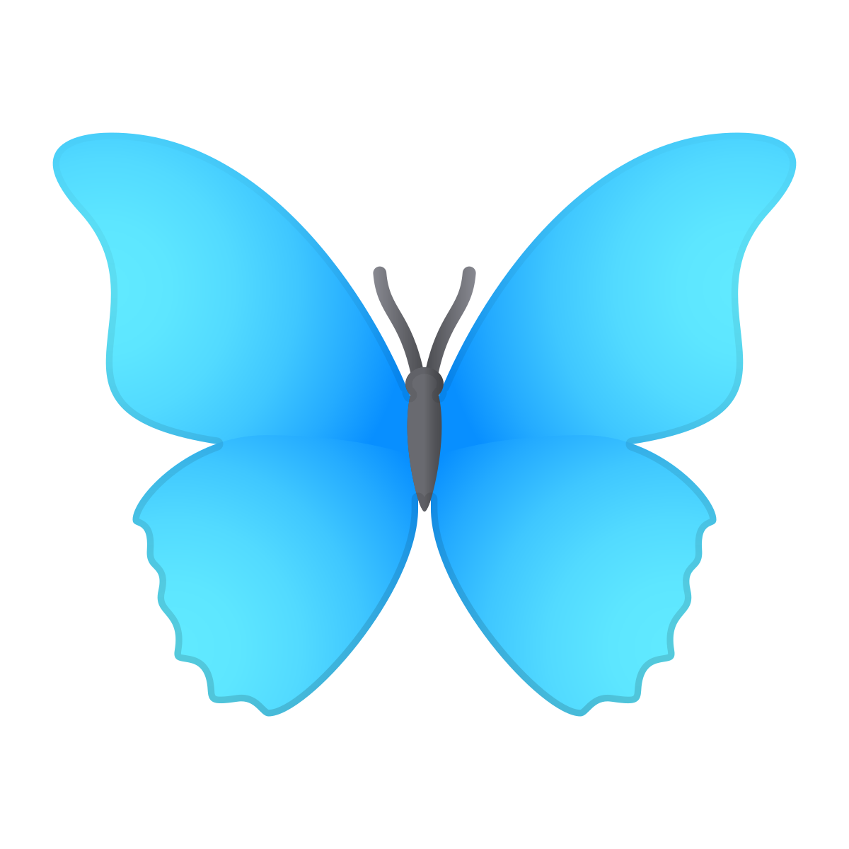 skeuomorphism style butterfly icon