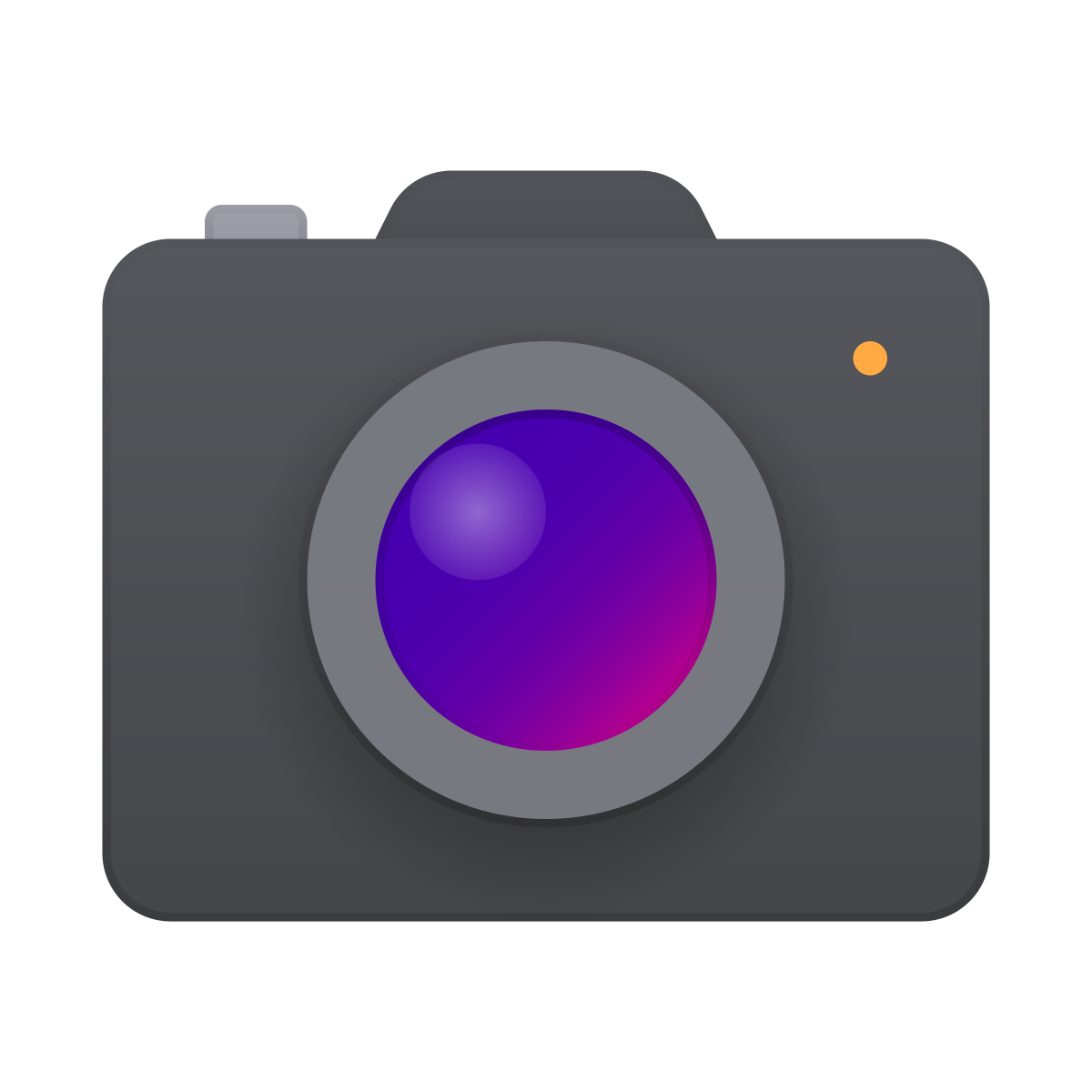skeuomorphism style camera icon