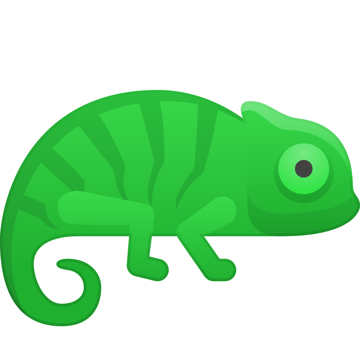 skeuomorphism style chameleon icon