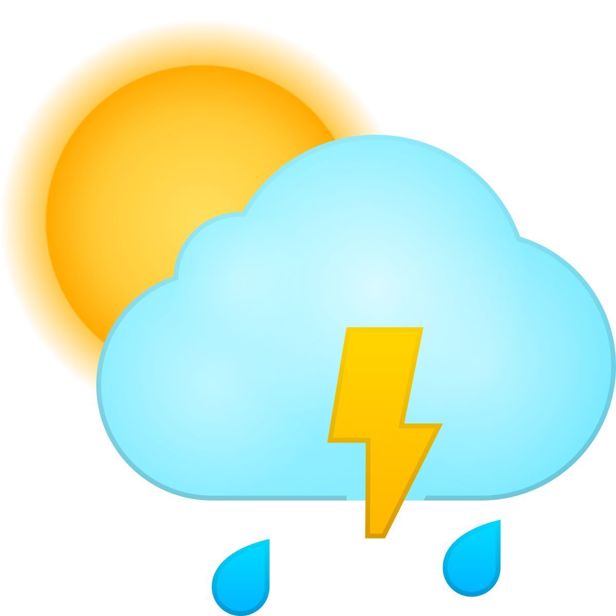 skeuomorphism style possibilità di pioggia icon