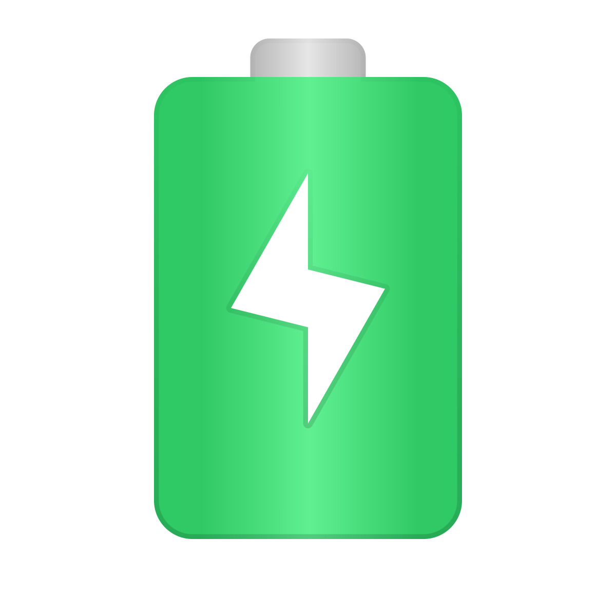 skeuomorphism style charge battery icon