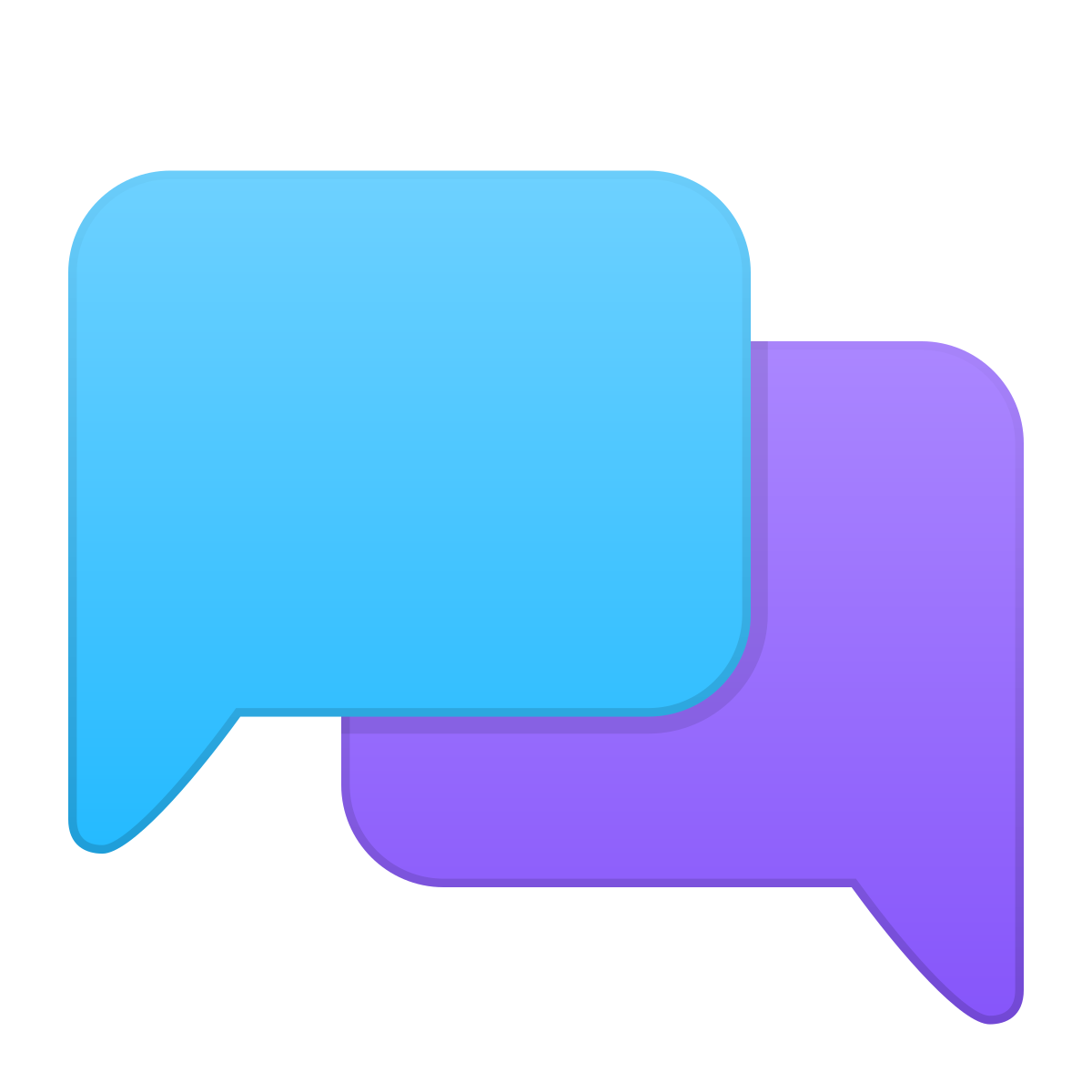 skeuomorphism style chat icon