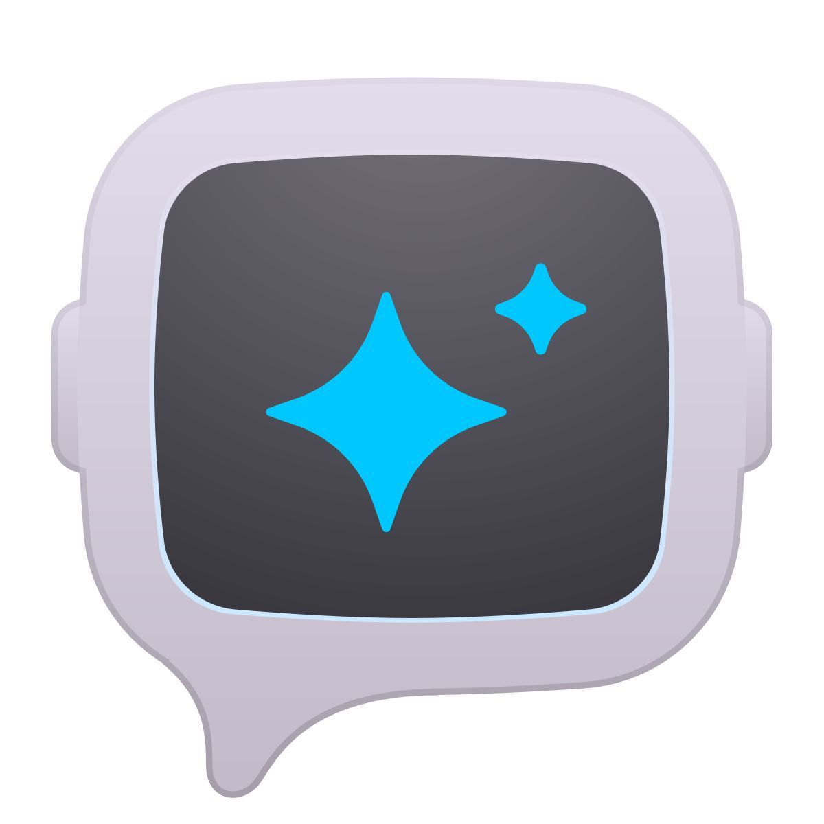 skeuomorphism style chatbot icon