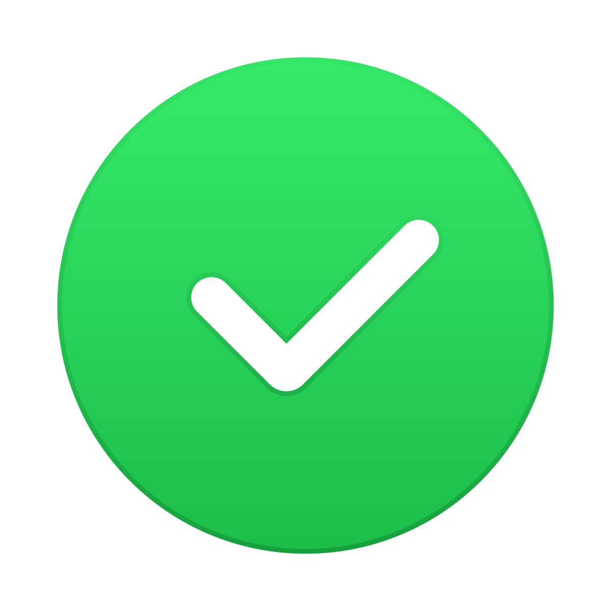 skeuomorphism style checked icon