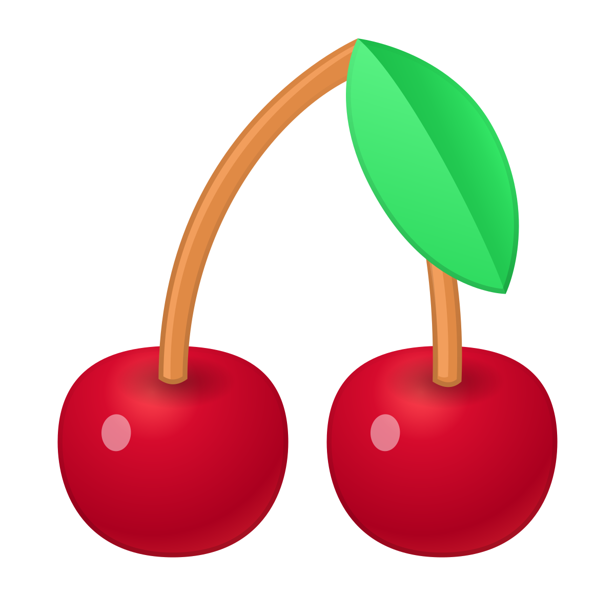 skeuomorphism style cherry icon