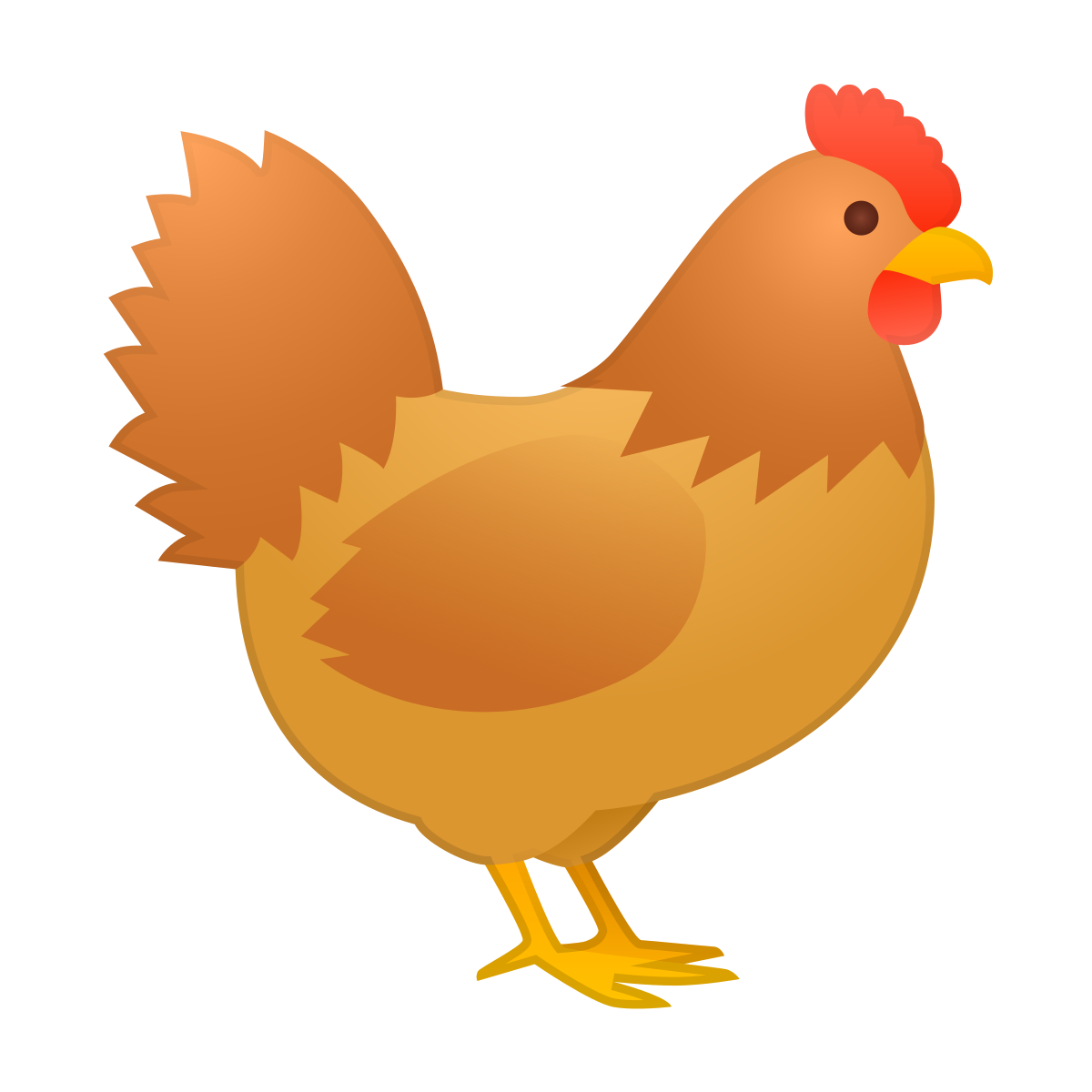 skeuomorphism style chicken icon