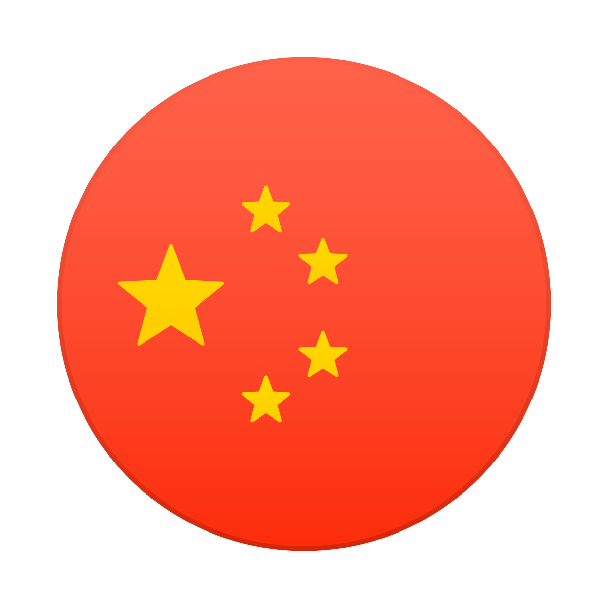 skeuomorphism style china circular icon