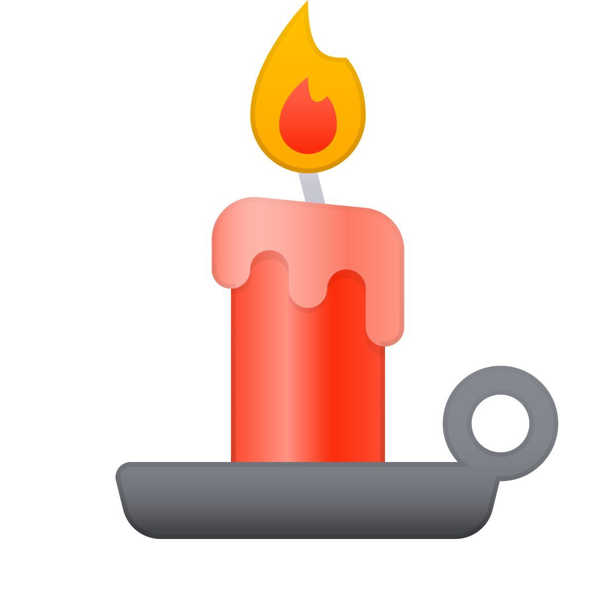 skeuomorphism style weihnachtskerze icon