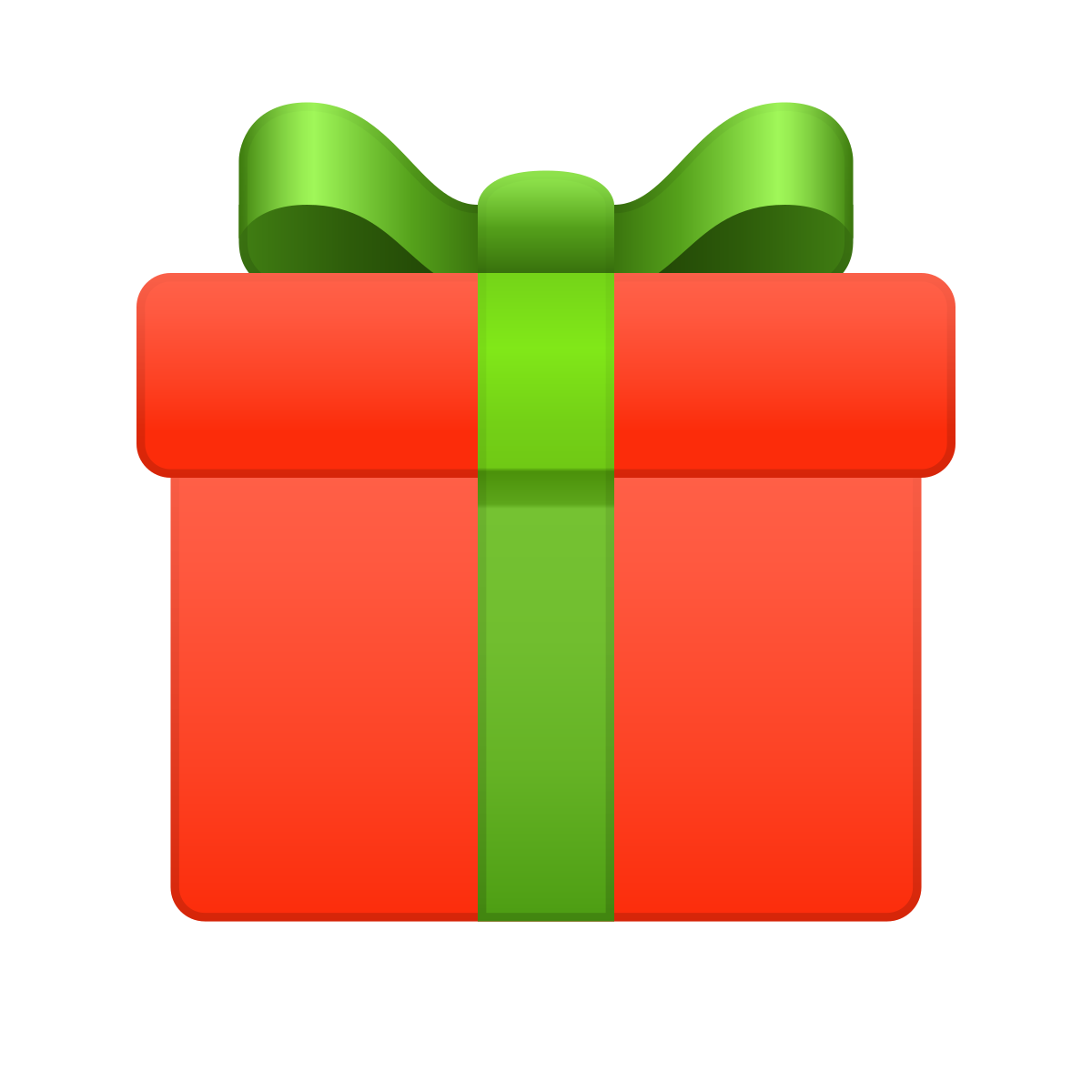 skeuomorphism style christmas gift icon