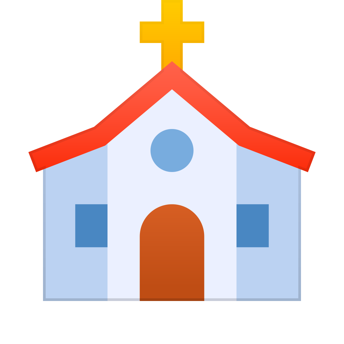 skeuomorphism style church icon