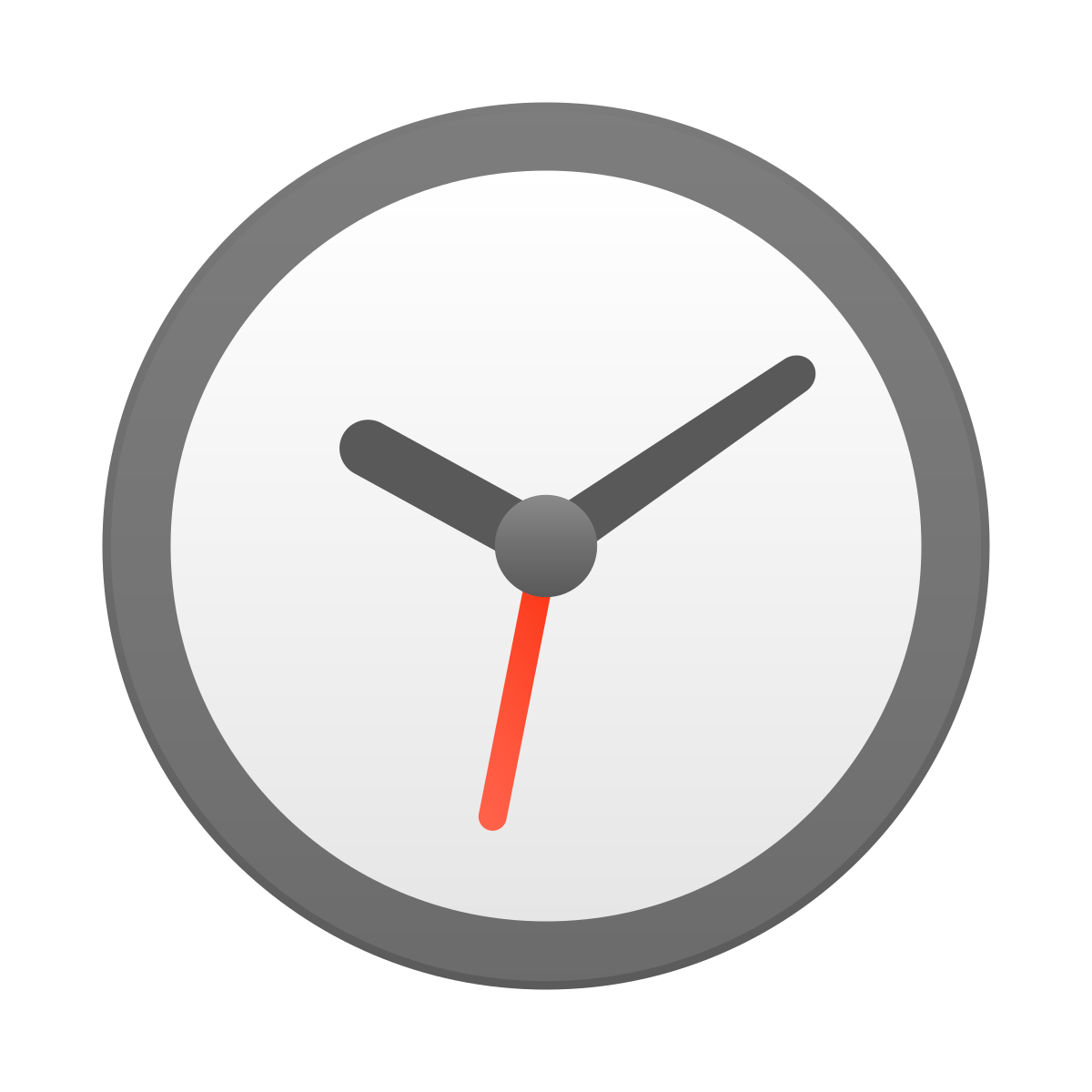 skeuomorphism style clock icon