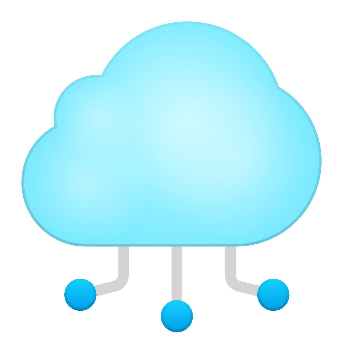 skeuomorphism style cloud development icon