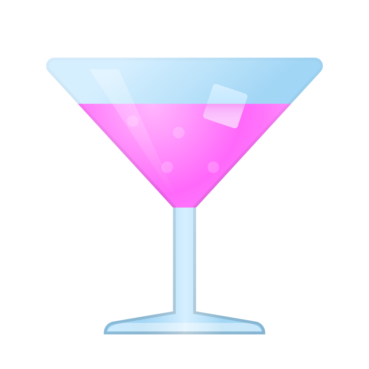 skeuomorphism style cocktail icon