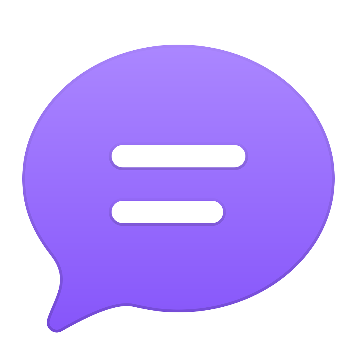 skeuomorphism style comments icon