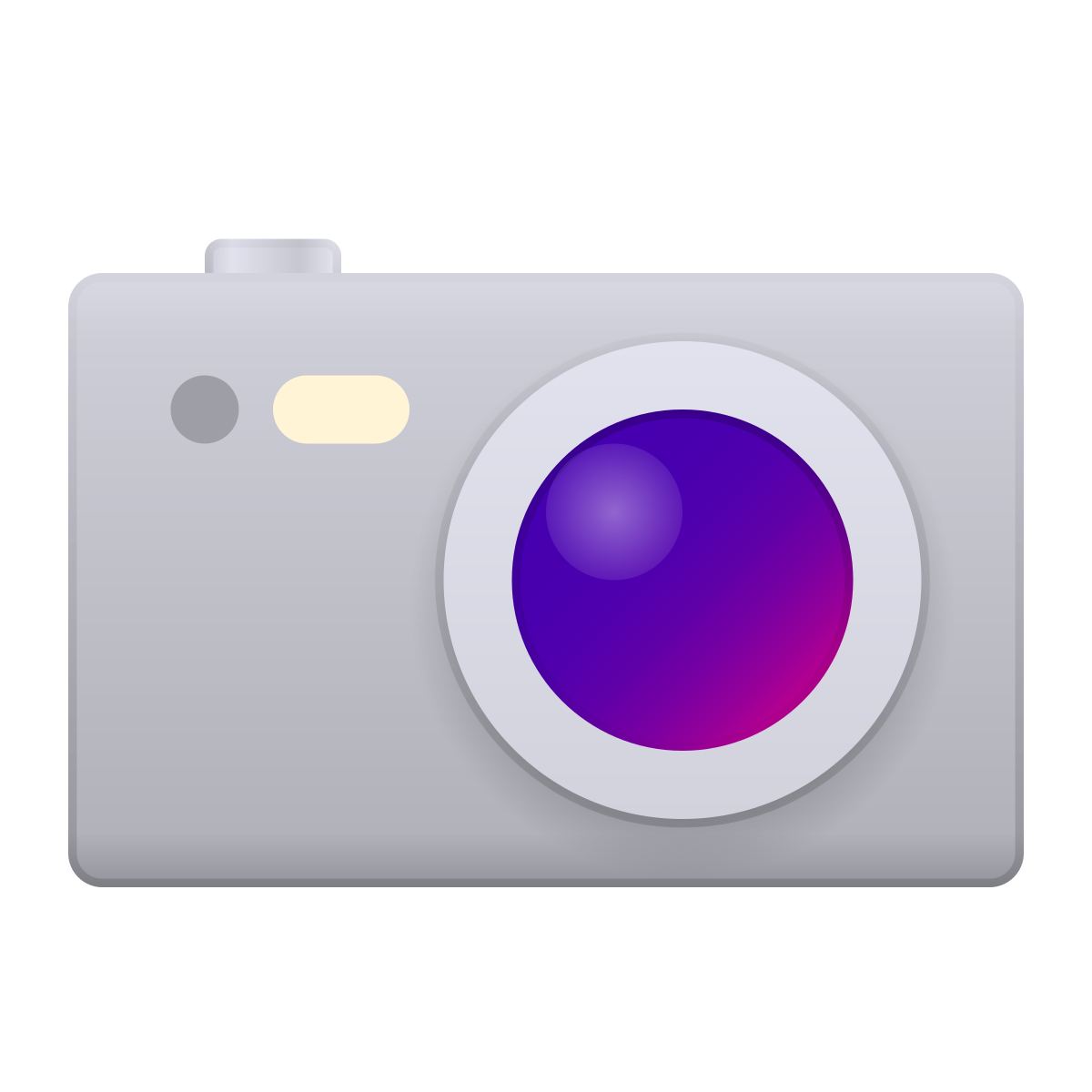 skeuomorphism style compact camera icon