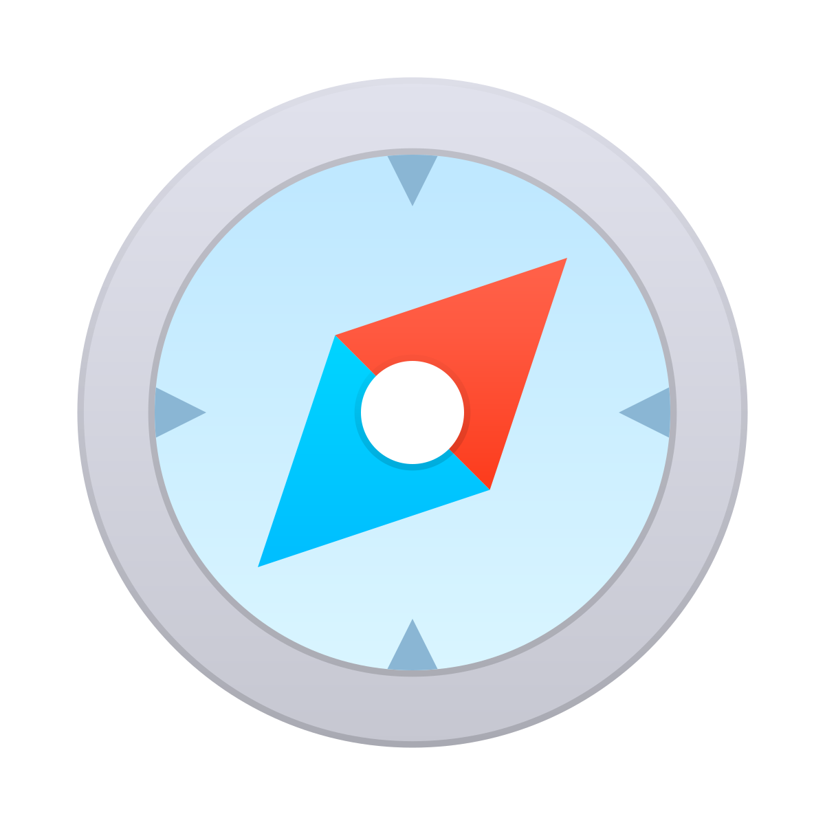 skeuomorphism style compass icon