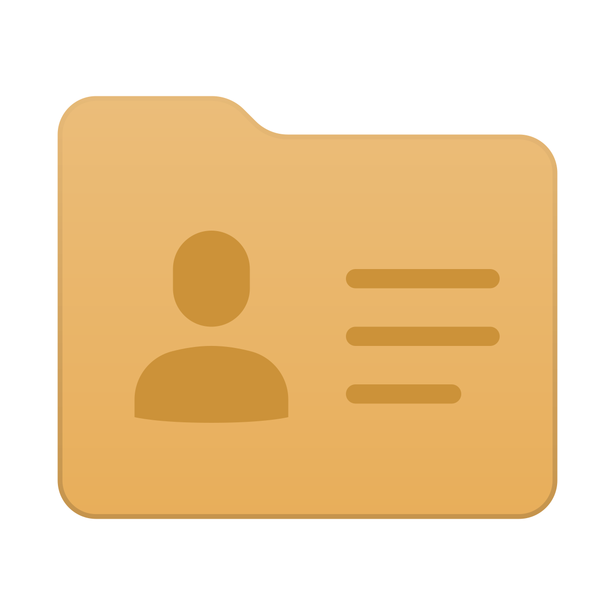 skeuomorphism style contact card icon