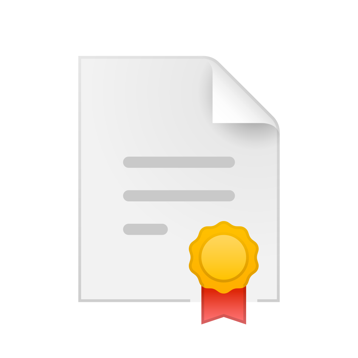 skeuomorphism style contract icon