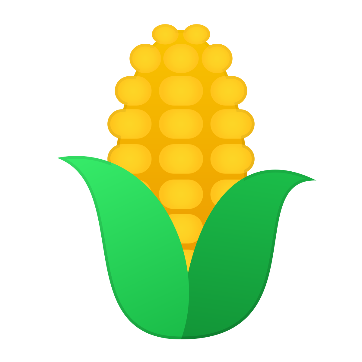 skeuomorphism style corn icon