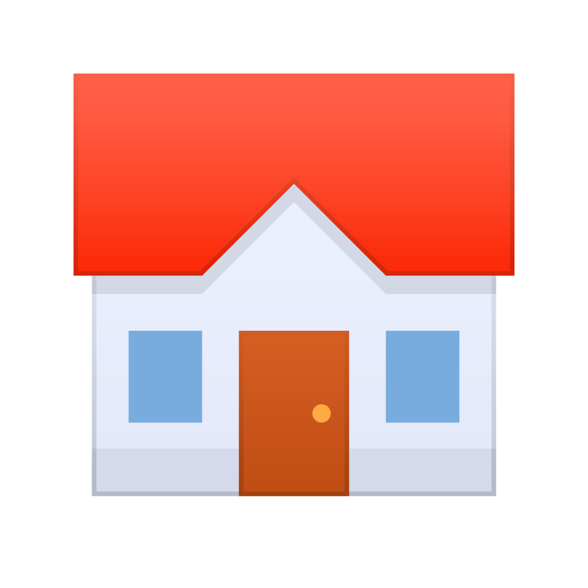 skeuomorphism style cottage icon