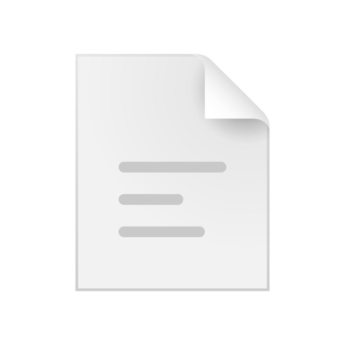 skeuomorphism style document icon