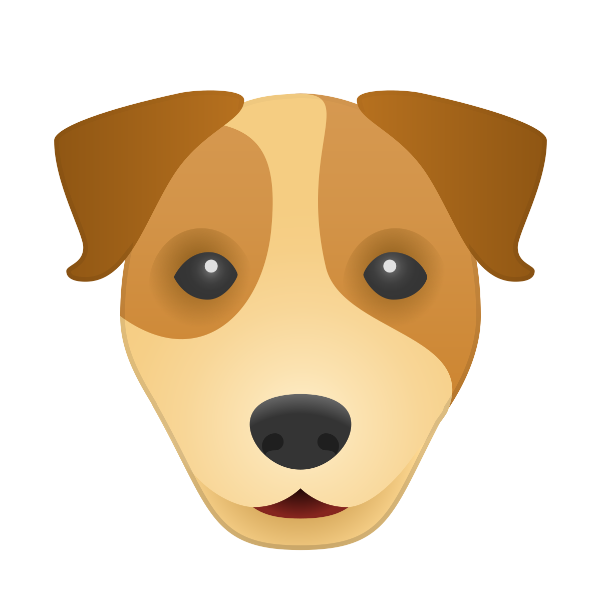 skeuomorphism style dog icon