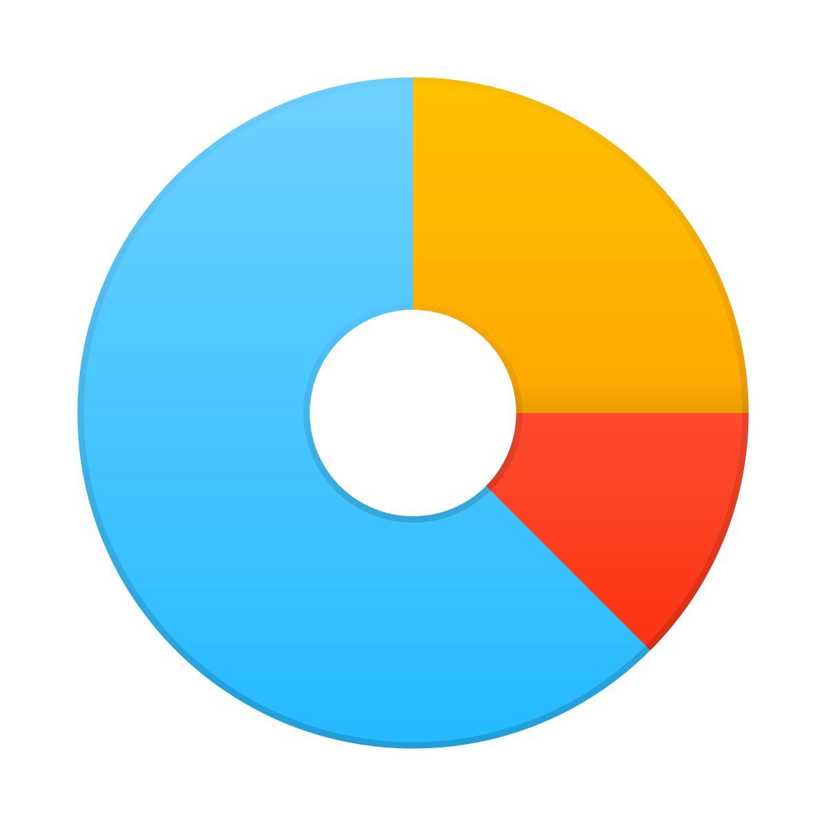 skeuomorphism style gráfico de anillos icon