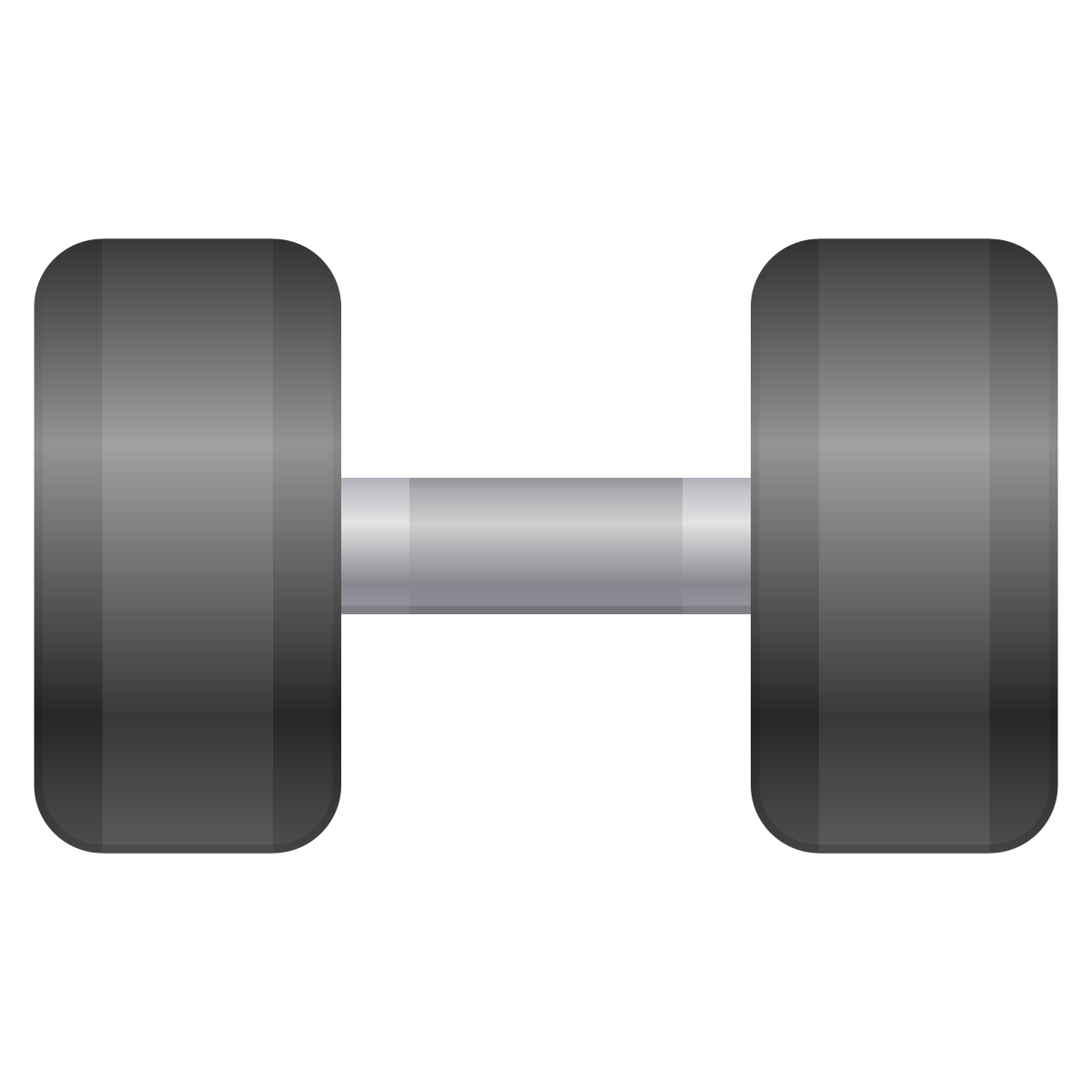 skeuomorphism style dumbbell icon