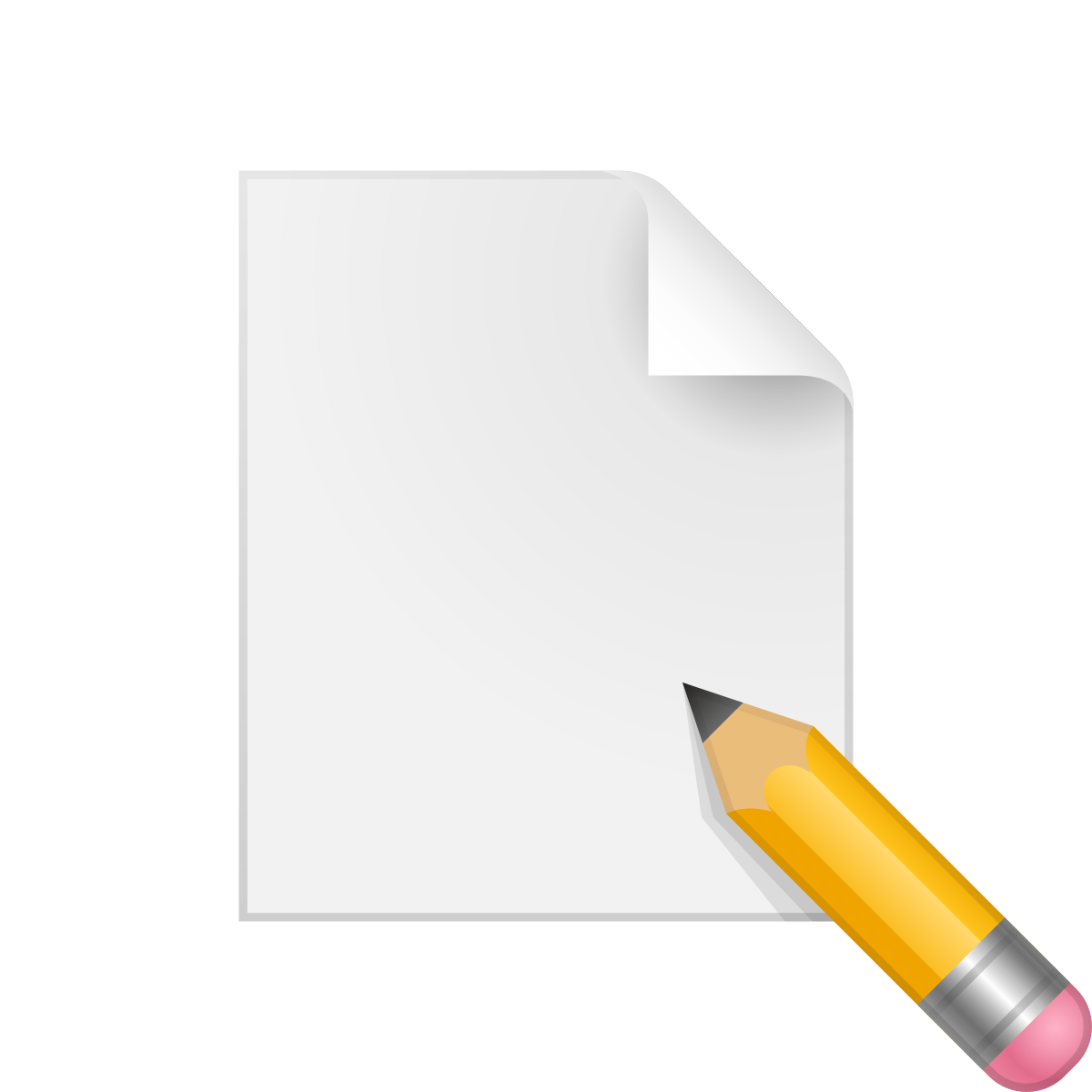 skeuomorphism style edit file icon