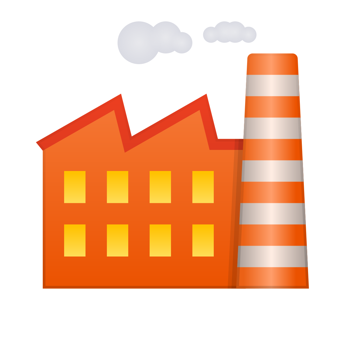 skeuomorphism style factory icon