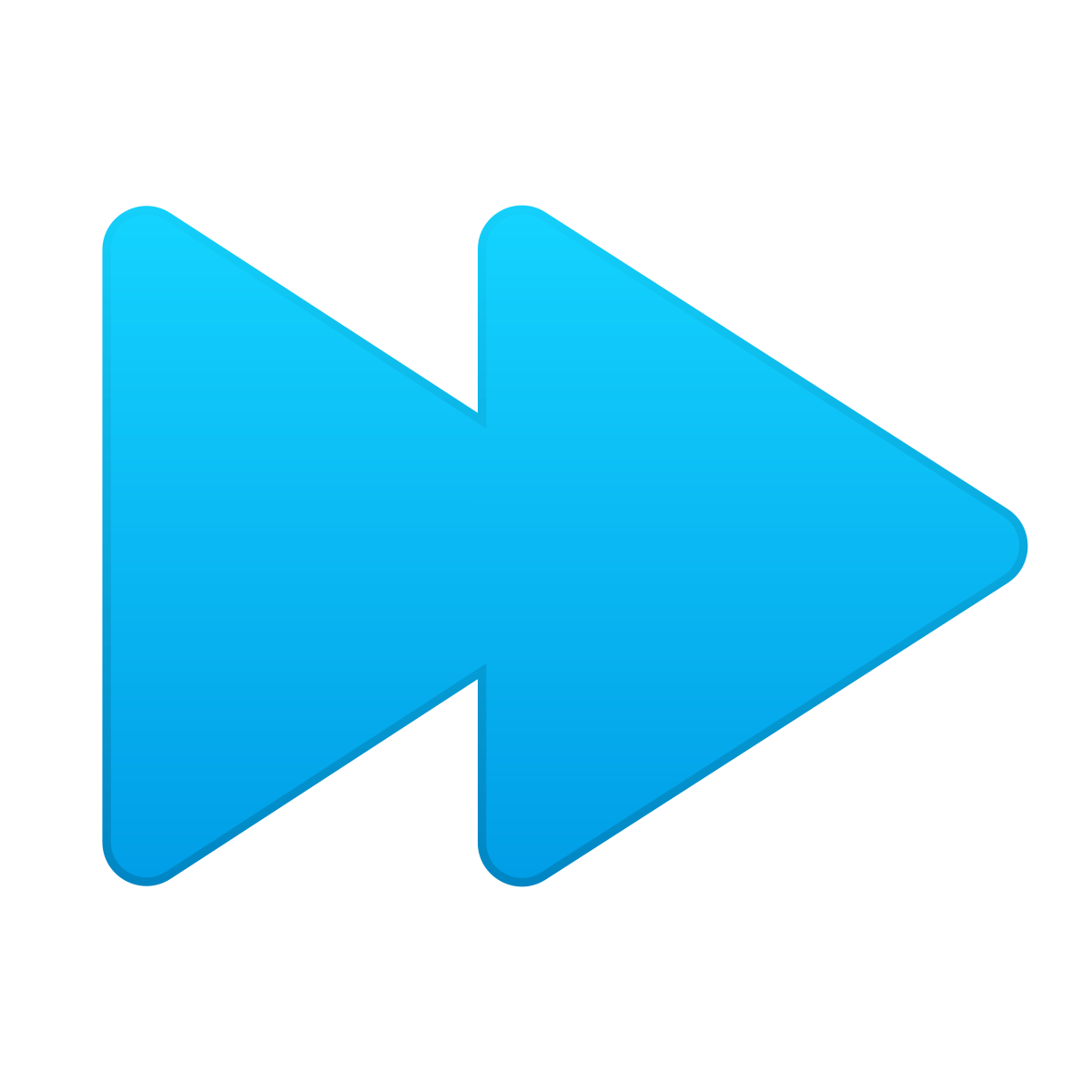 skeuomorphism style fast forward icon