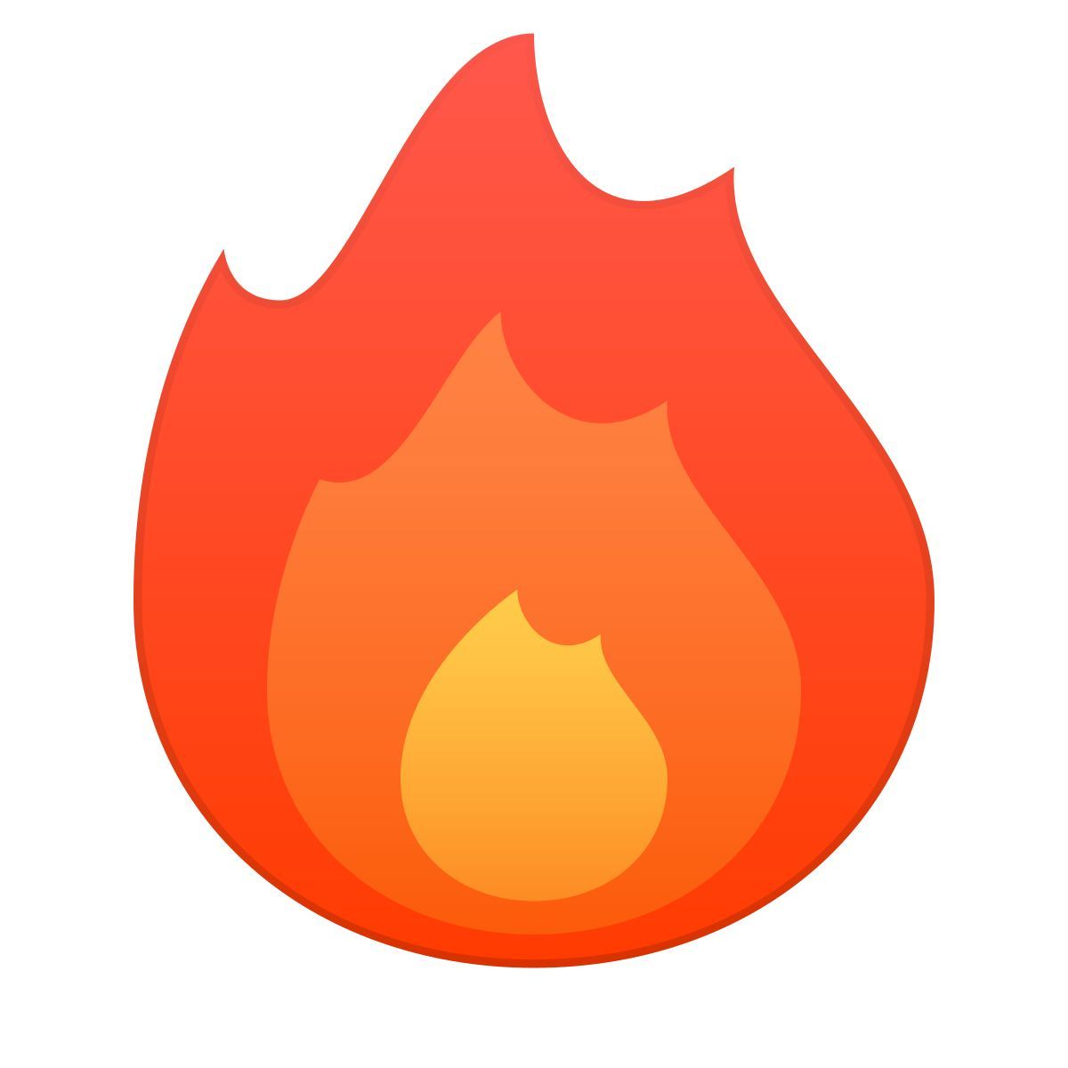 skeuomorphism style 화재 요소 icon