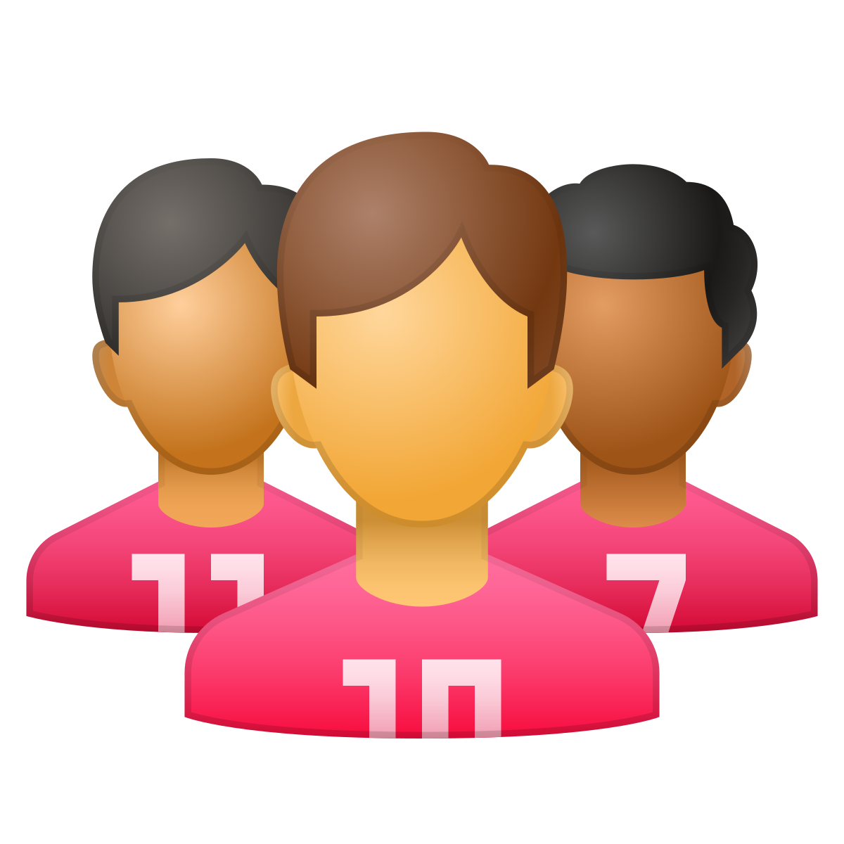 skeuomorphism style football team icon