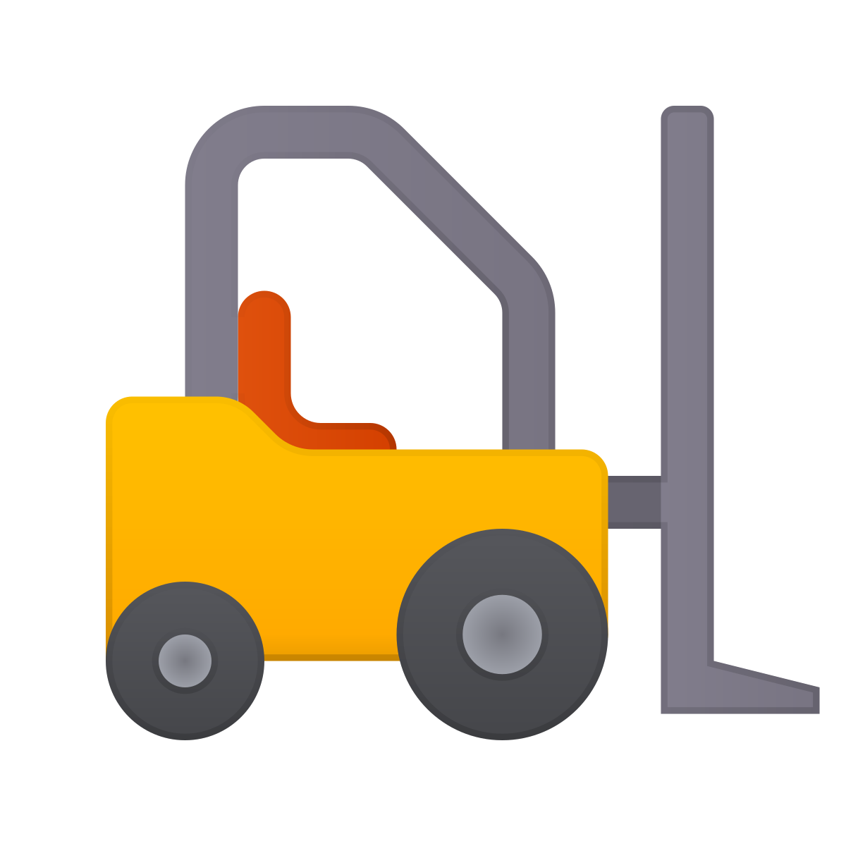 skeuomorphism style fork lift icon