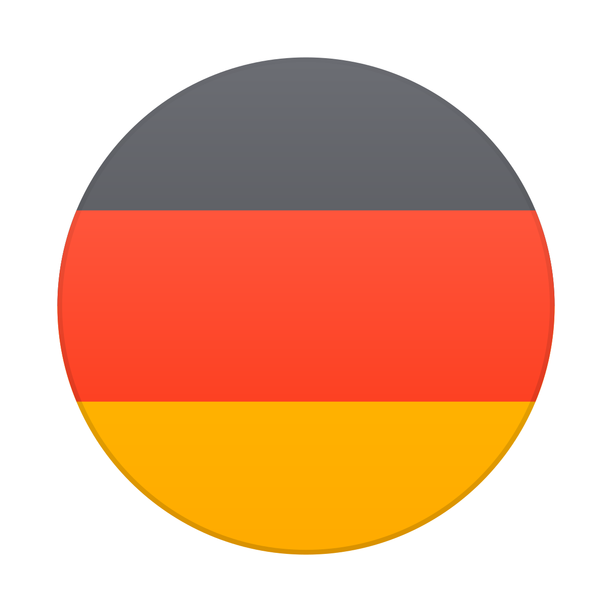 skeuomorphism style germany circular icon