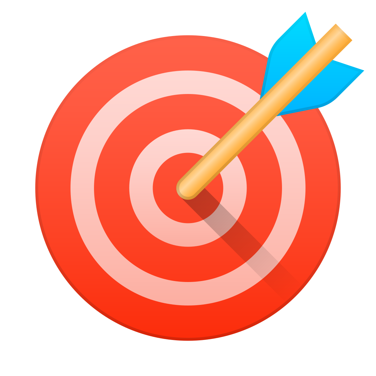 skeuomorphism style goal icon
